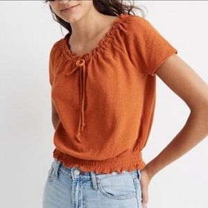 ✨HP✨NWT Madewell Texture & Thread Drawstring Top